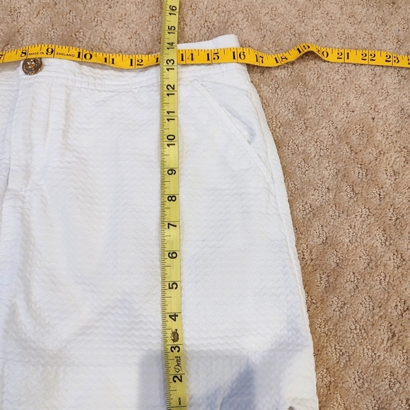 Lilly Pulitzer Callahan Scalloped Skirt White Waffle Weave Front Zip Size 6 - Picture 6 of 12
